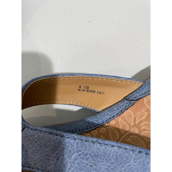 B.O.C Womens Blue Faux Leather Flip Flops Size 8 - Picture 10 of 16